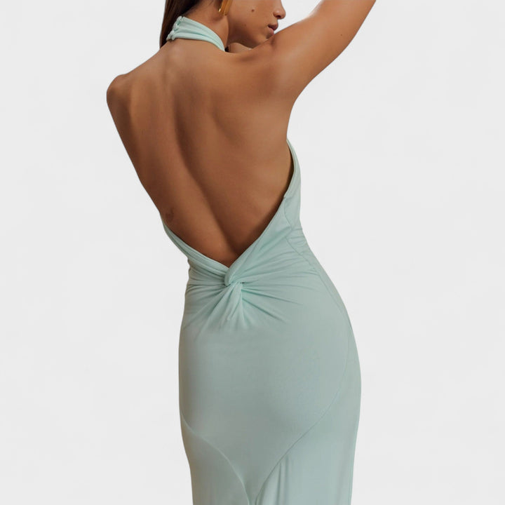 Riva | Sleek Halter Maxi Dress