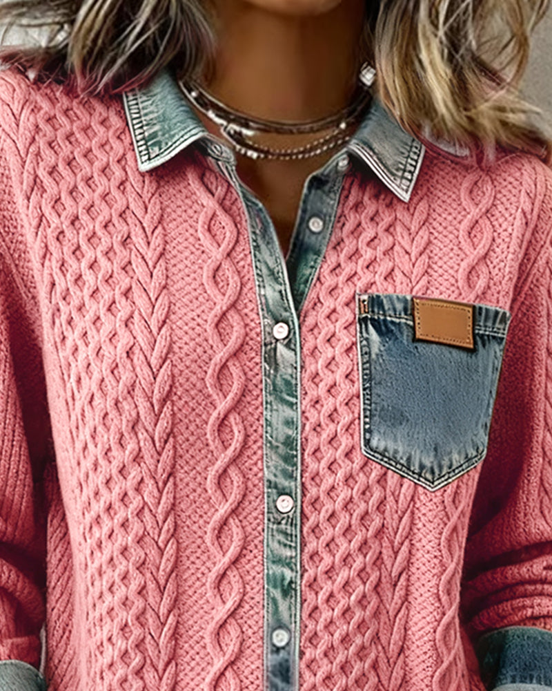 Juliane | Denim Patchwork Shirt