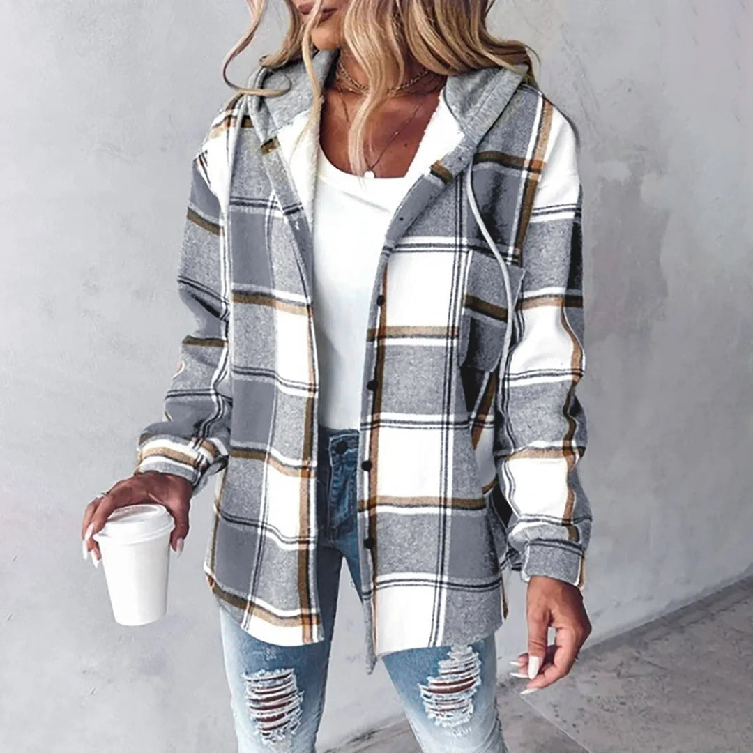 Sabrina™ | Plaid Hooded Overshirt