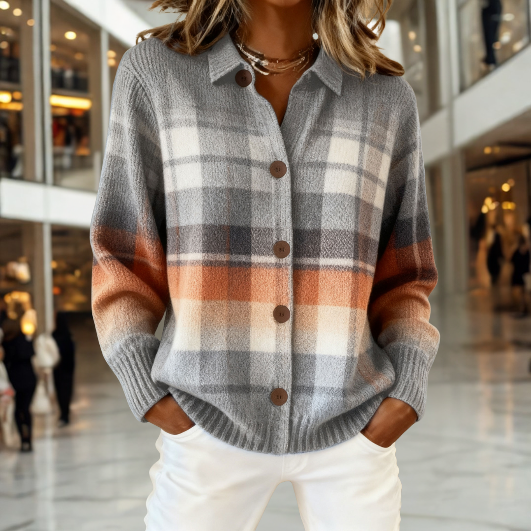 Veronica™ | Retro Plaid Cardigan