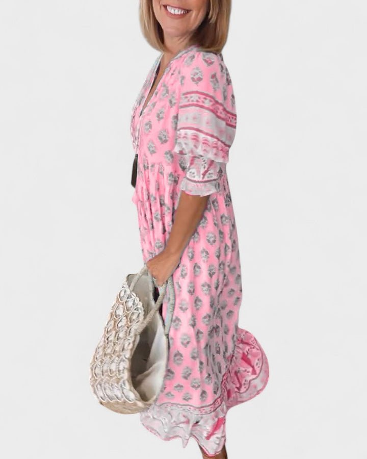 Lani | Boho Button Dress