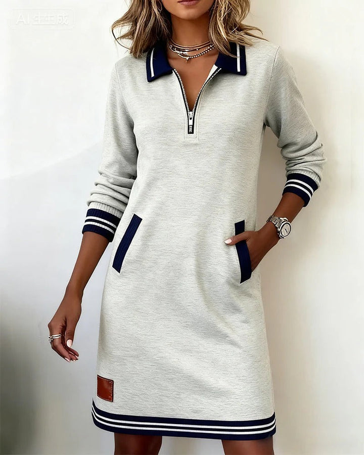 Nina | Chic Long Sleeve Cotton Dress