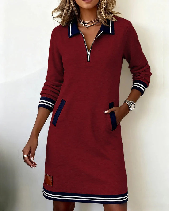 Nina | Chic Long Sleeve Cotton Dress